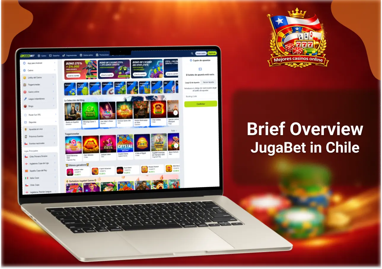 Resumen de JugaBet en Chile con casino online, bonos de bienvenida y amplia selección de juegos