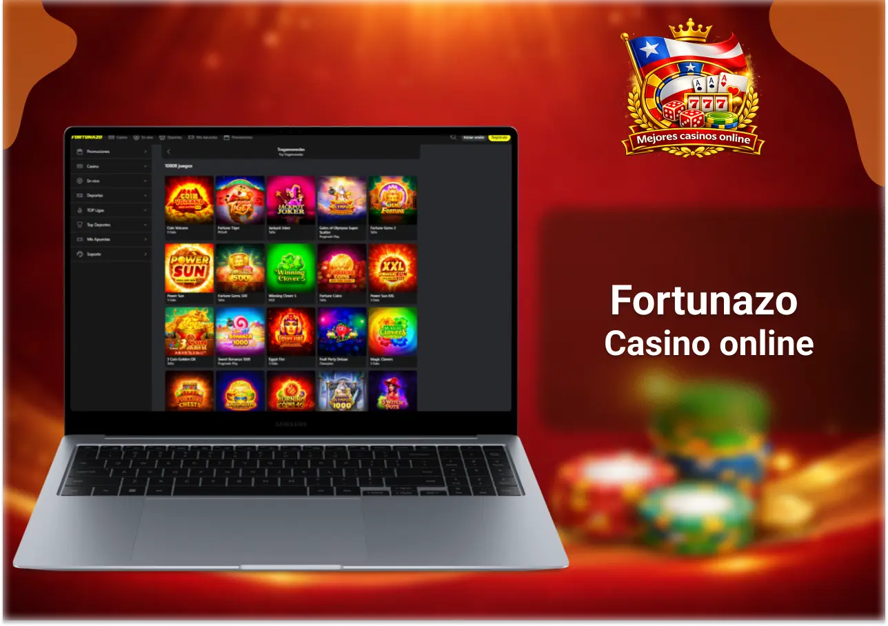Fortunazo casino online en Chile con tragamonedas populares y juegos de casino en vivo